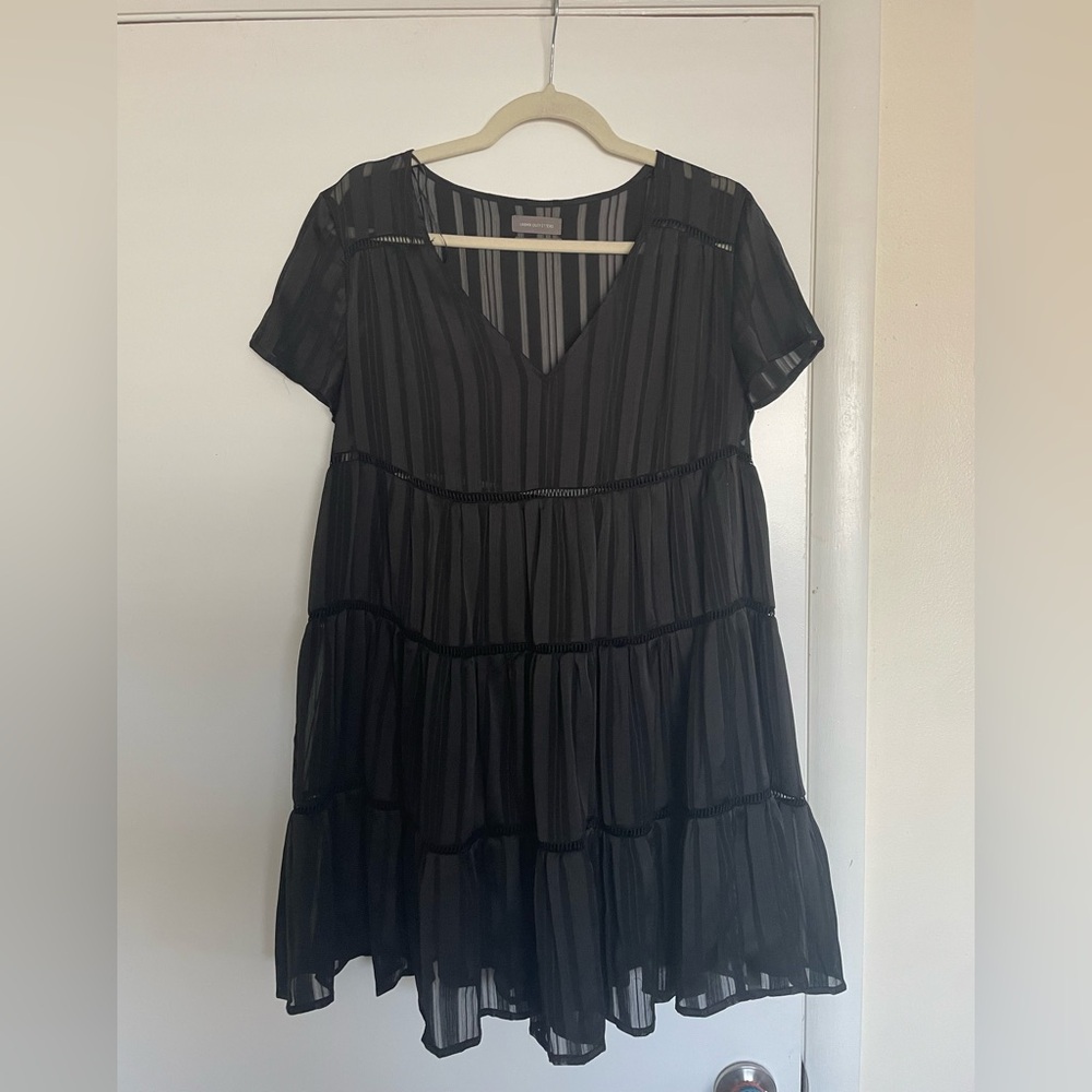 Urban Outfitters Black Sheer Mini Dress